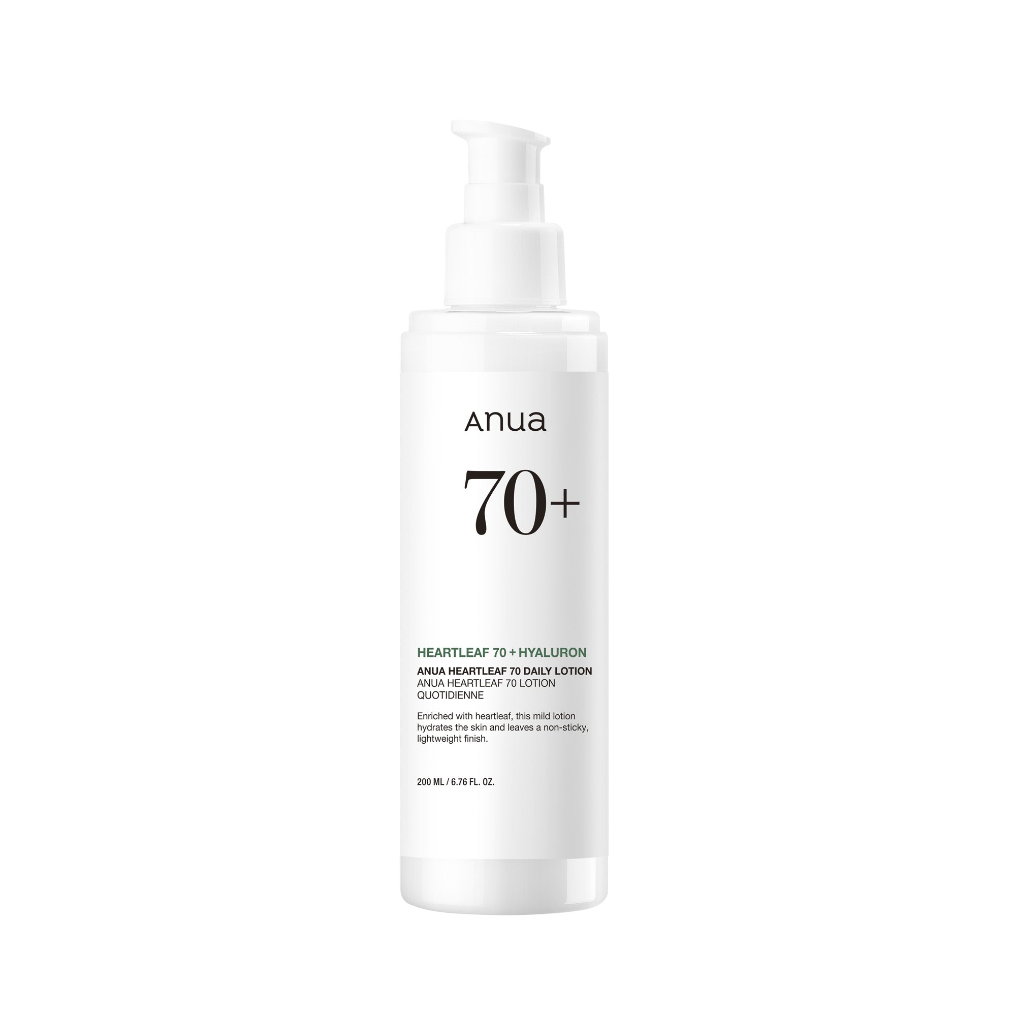 Anua Heartleaf 70 Daily Lotion Lightweight Moisturizer with Hyaluronic Acid for Dry, Acne-Prone Skin