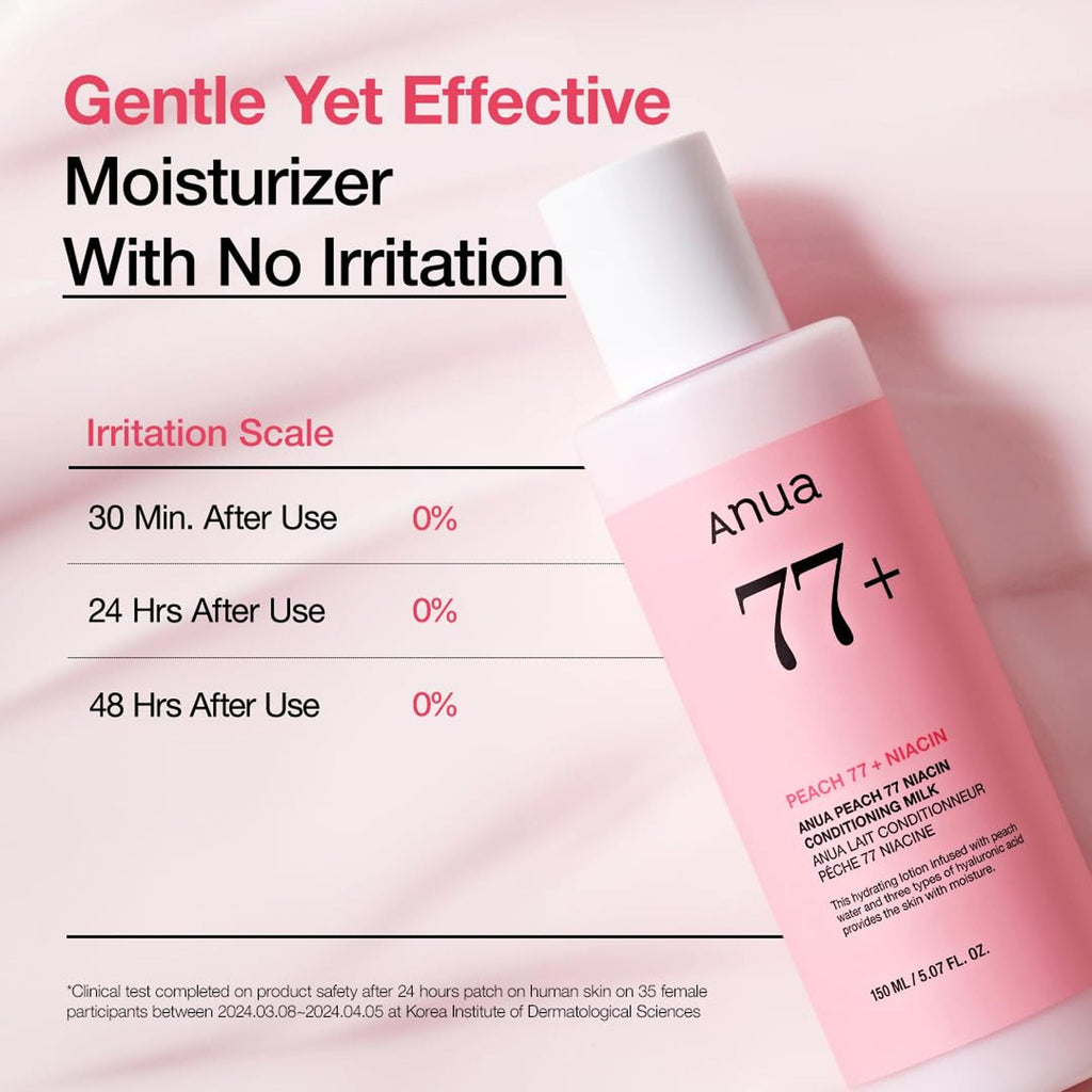 Anua Peach 77 Niacin Conditioning Milk with Ceramide & Hyaluronic Acid for Hydrating & Brightening