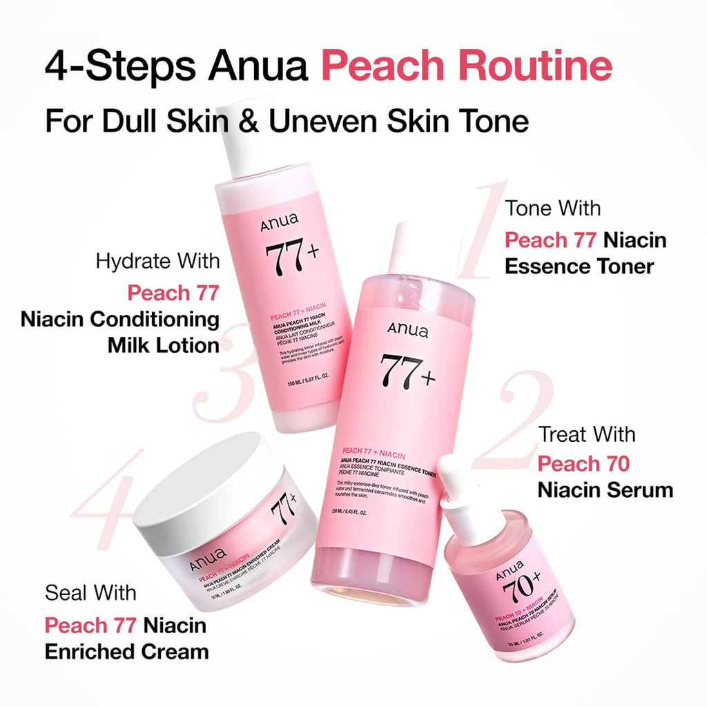 Anua Peach 77 Niacin Conditioning Milk with Ceramide & Hyaluronic Acid for Hydrating & Brightening