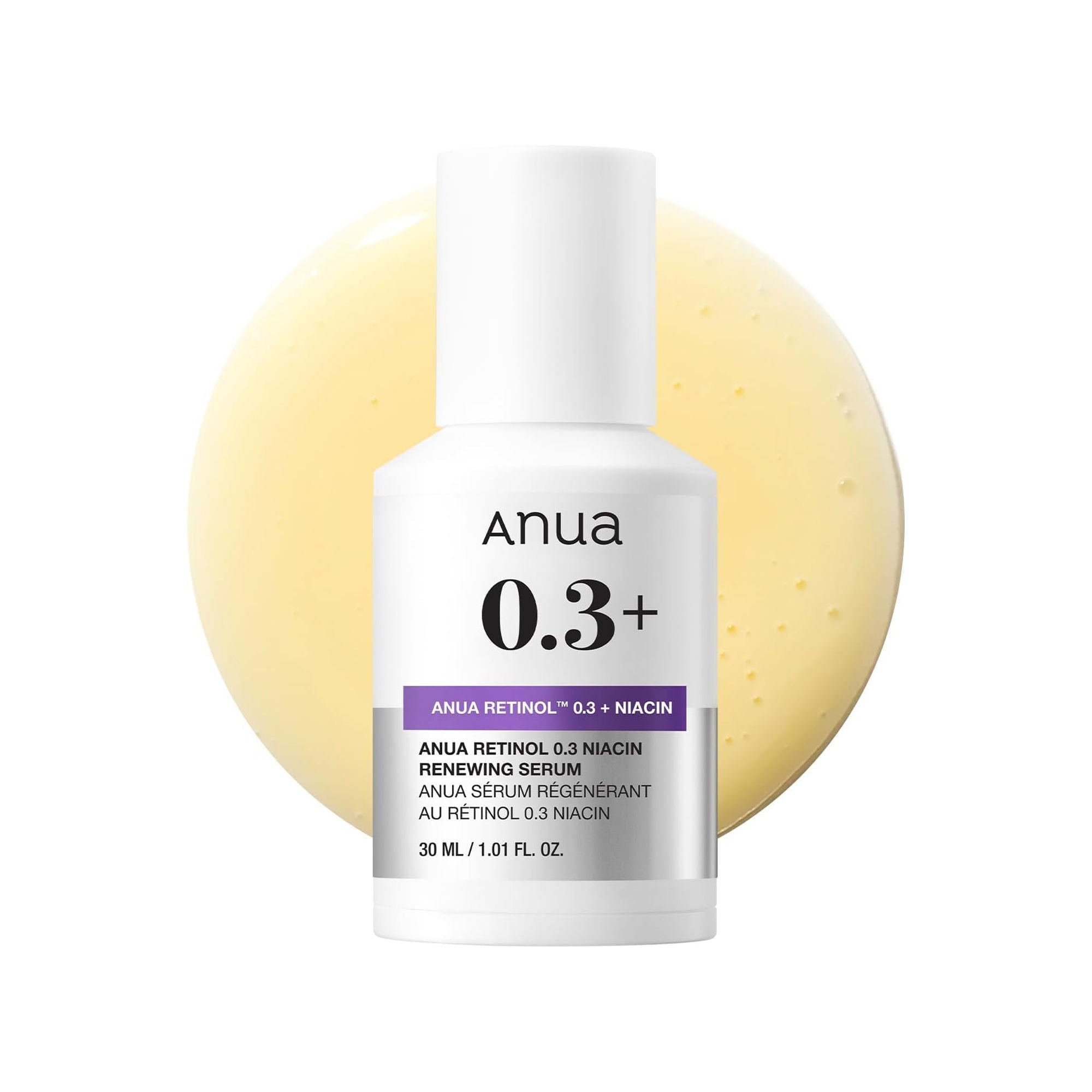 Anua Retinol 0.3 Niacin Renewing Serum, Anti-Aging Serum with Peptides Reduces Fine Lines & Wrinkles