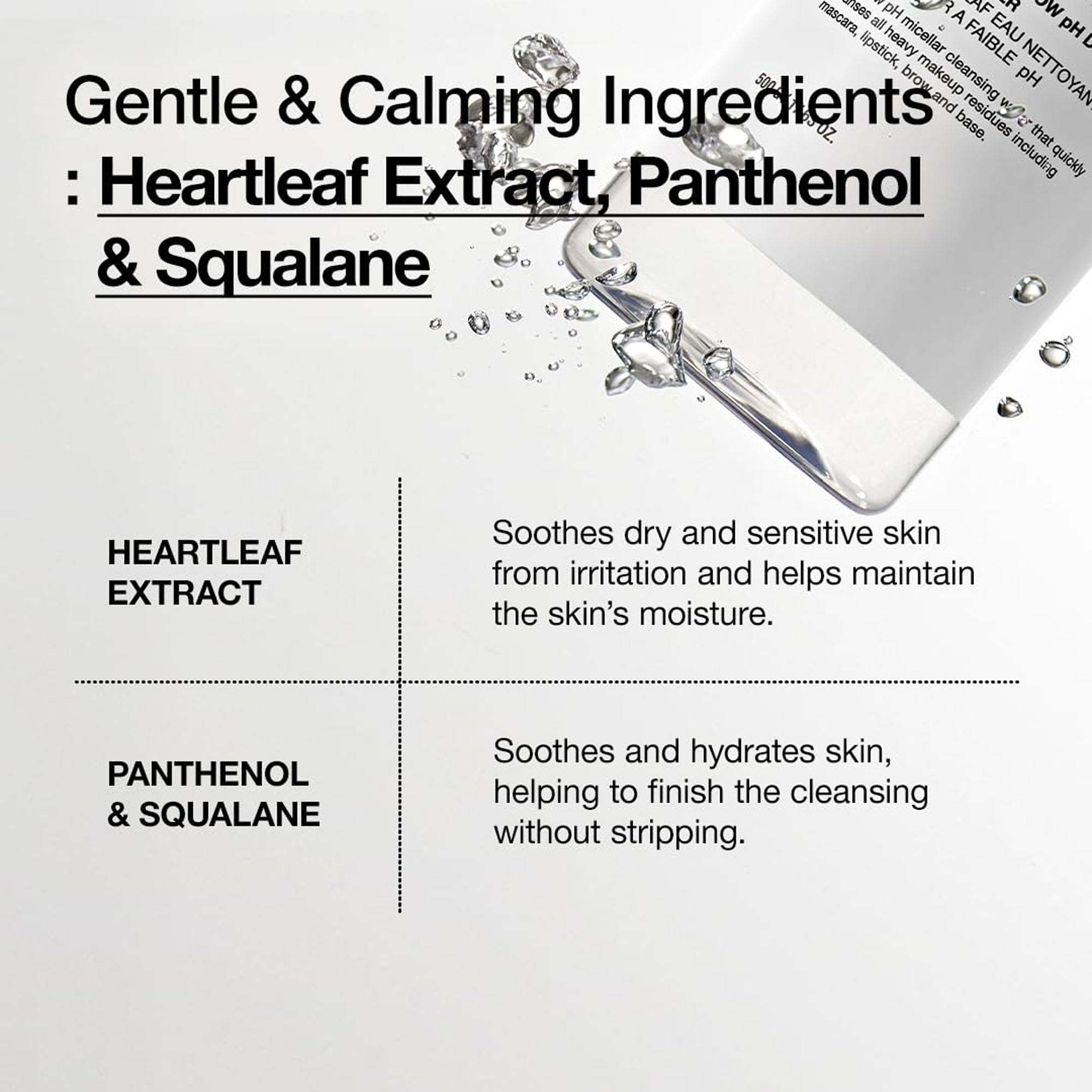 Anua Heartleaf Low Ph Deep Cleansing Water with Micellar Technology Removes Makeup & Impurities