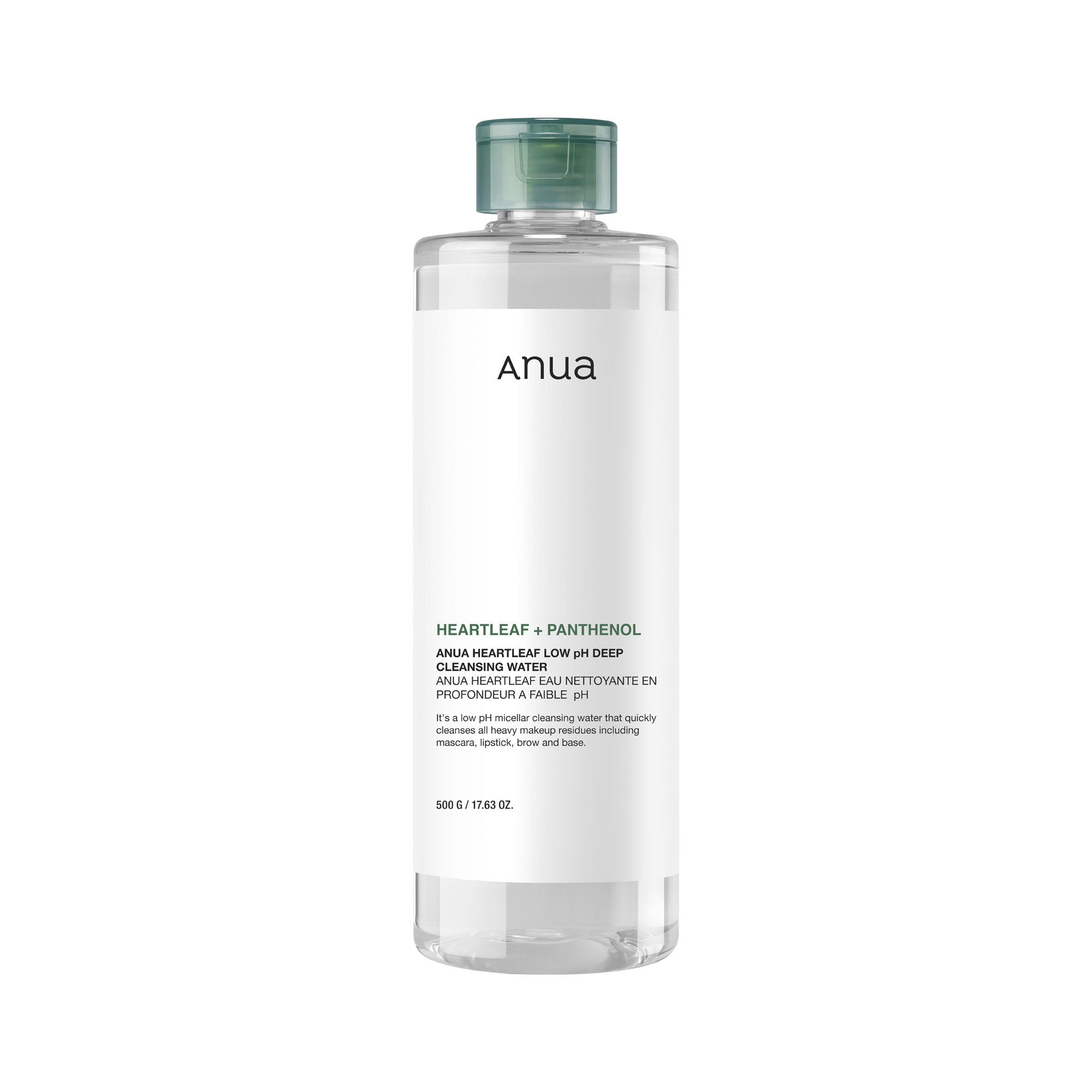 Anua Heartleaf Low Ph Deep Cleansing Water with Micellar Technology Removes Makeup & Impurities