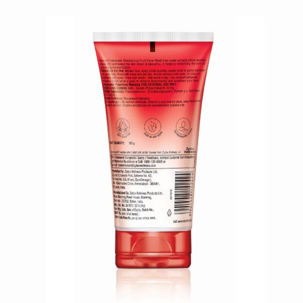 Everyuth Naturals Moisturizing Fruit Face Wash With Apple Extracts, Paraben Free
