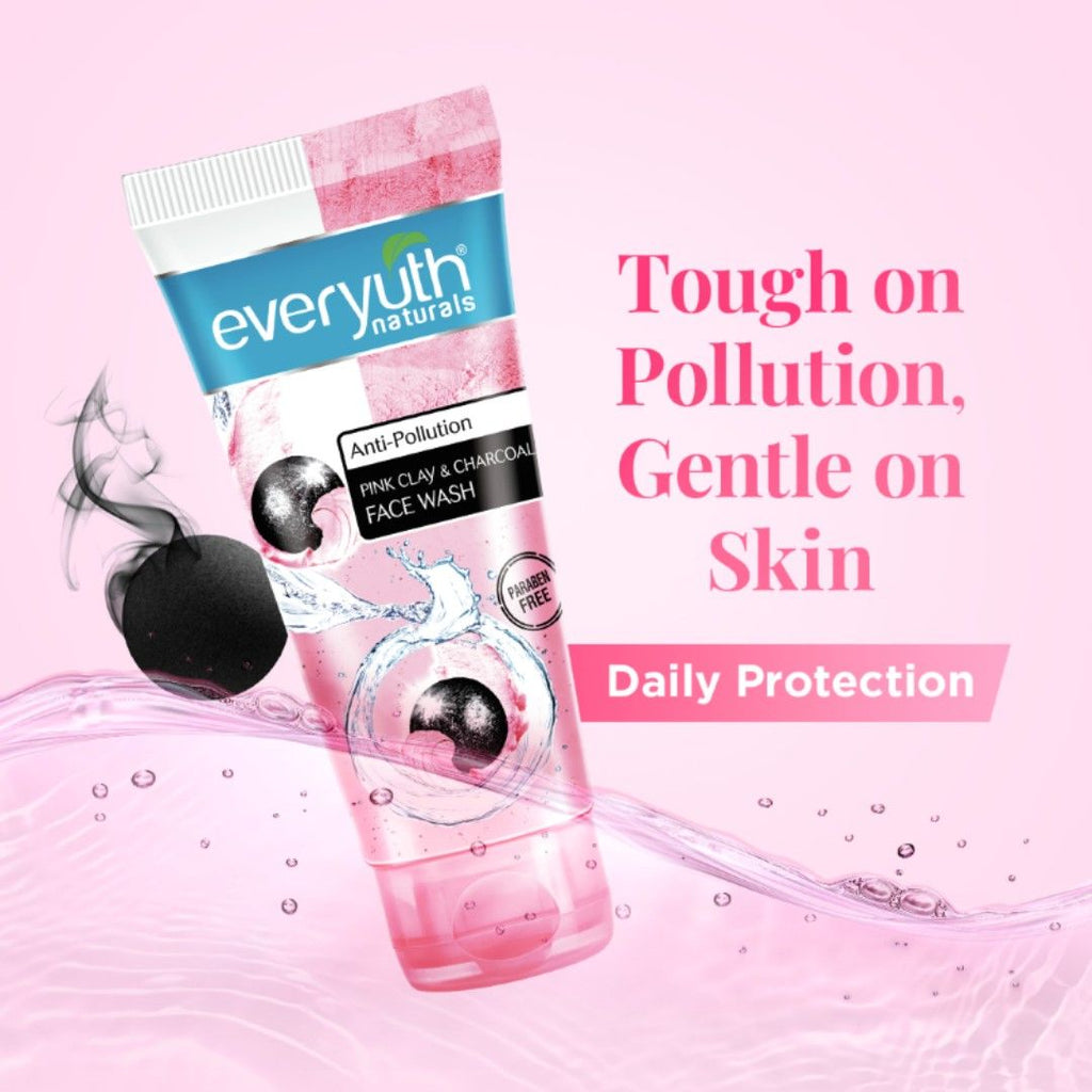 Everyuth Naturals Anti Pollution Pink Clay & Charcoal Face Wash