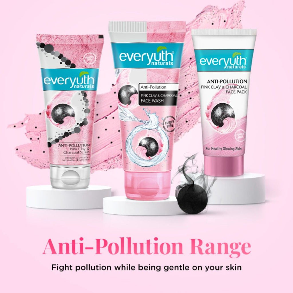 Everyuth Naturals Anti Pollution Pink Clay & Charcoal Face Wash