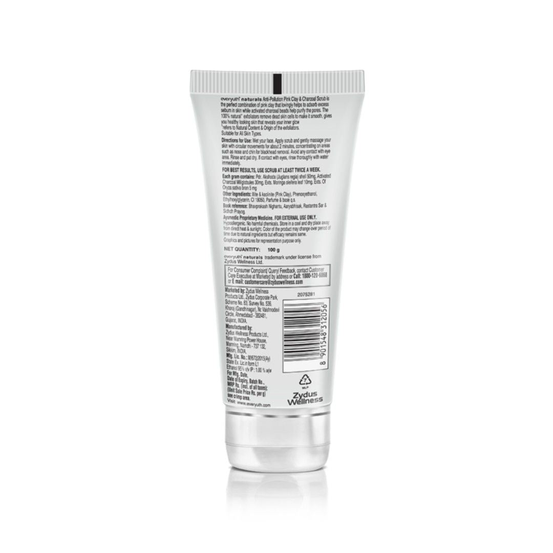 Everyuth Naturals Anti Pollution Pink Clay & Charcoal Scrub