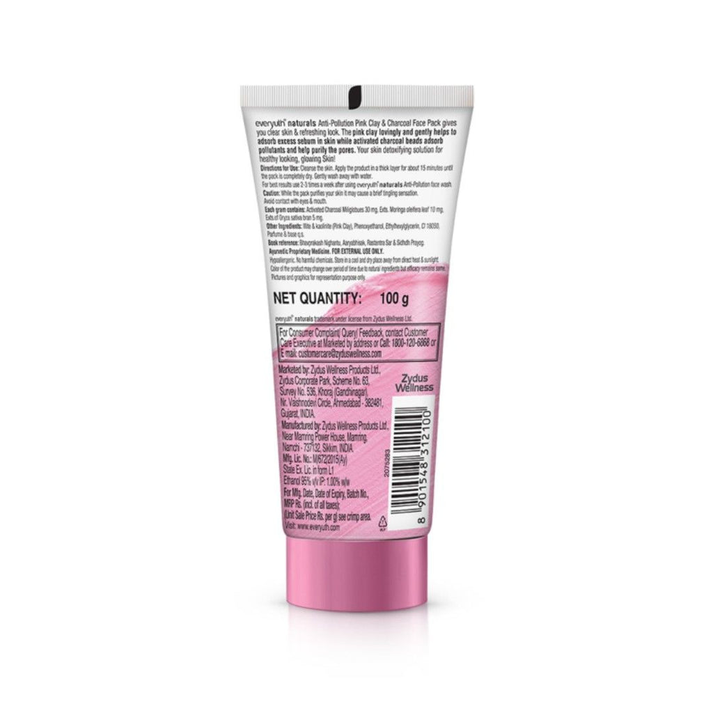 Everyuth Naturals Anti Pollution Pink Clay & Charcoal Face Pack