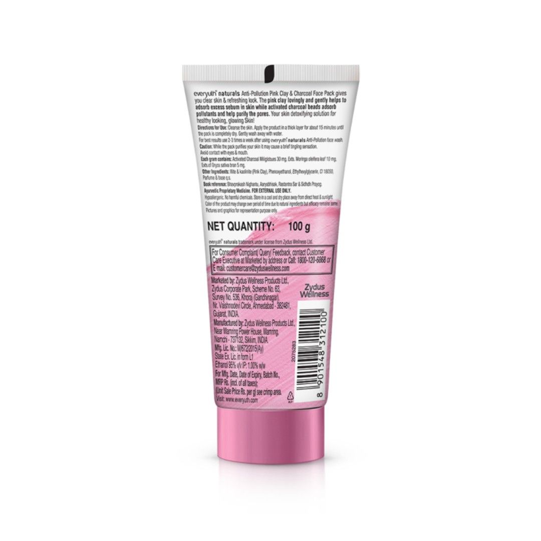 Everyuth Naturals Anti Pollution Pink Clay & Charcoal Face Pack