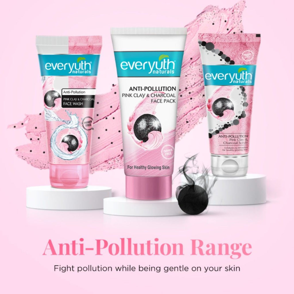 Everyuth Naturals Anti Pollution Pink Clay & Charcoal Face Pack