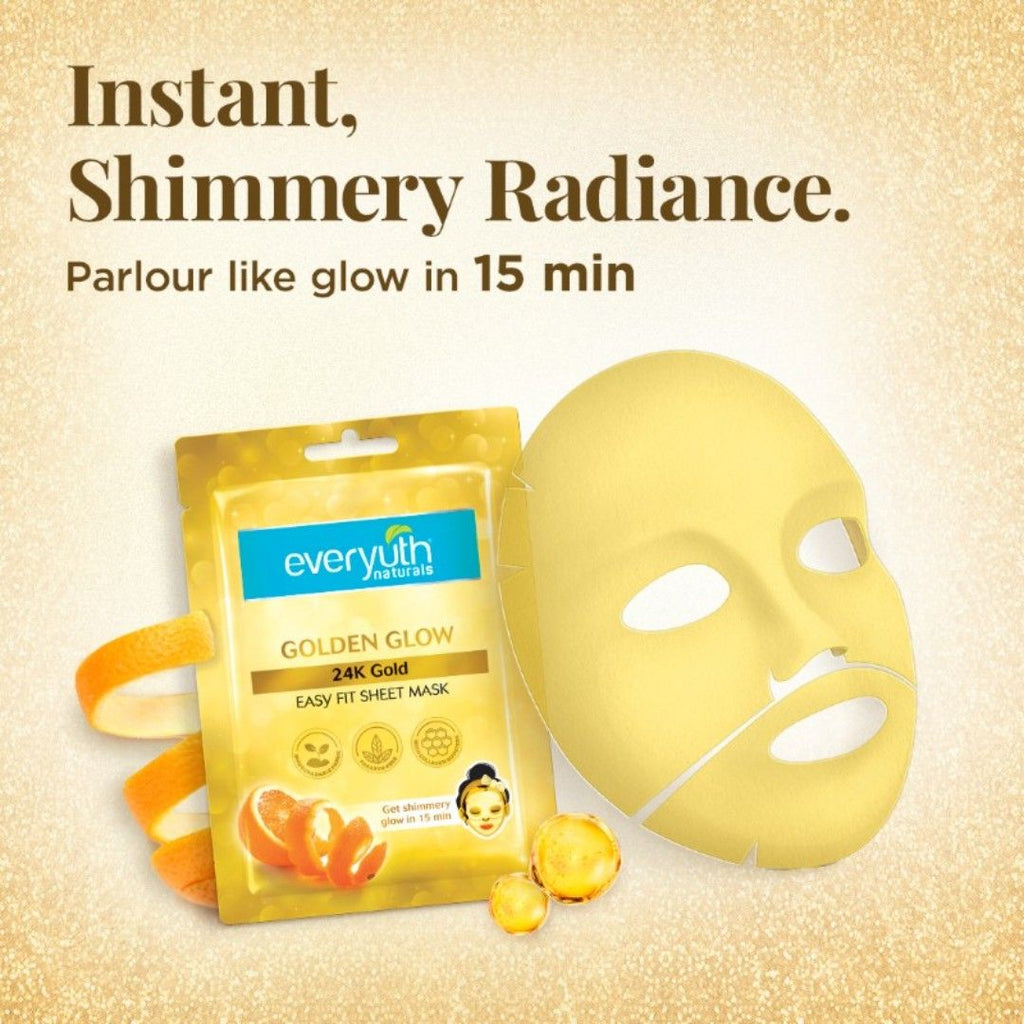 Everyuth Naturals Golden Glow Sheet Mask - 24K Gold