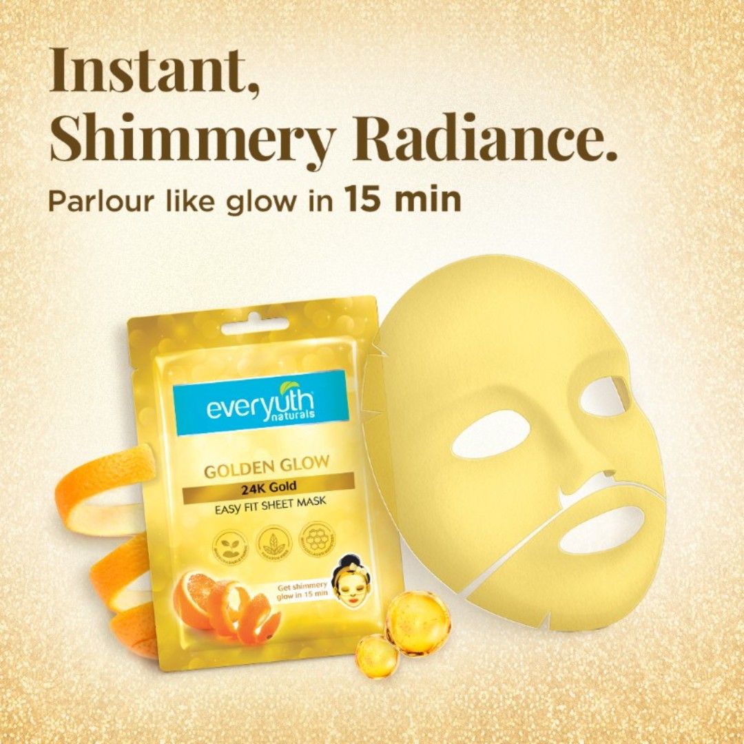 Everyuth Naturals Golden Glow Sheet Mask - 24K Gold