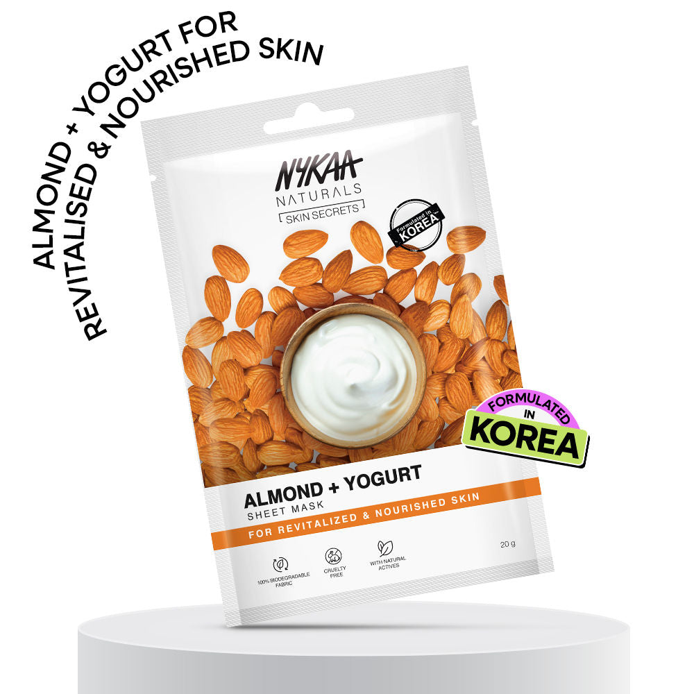Nykaa Green Tea + Aloe Vera Sheet Mask For Hydrated Skin - Formulated in Korea - For All Skin Types