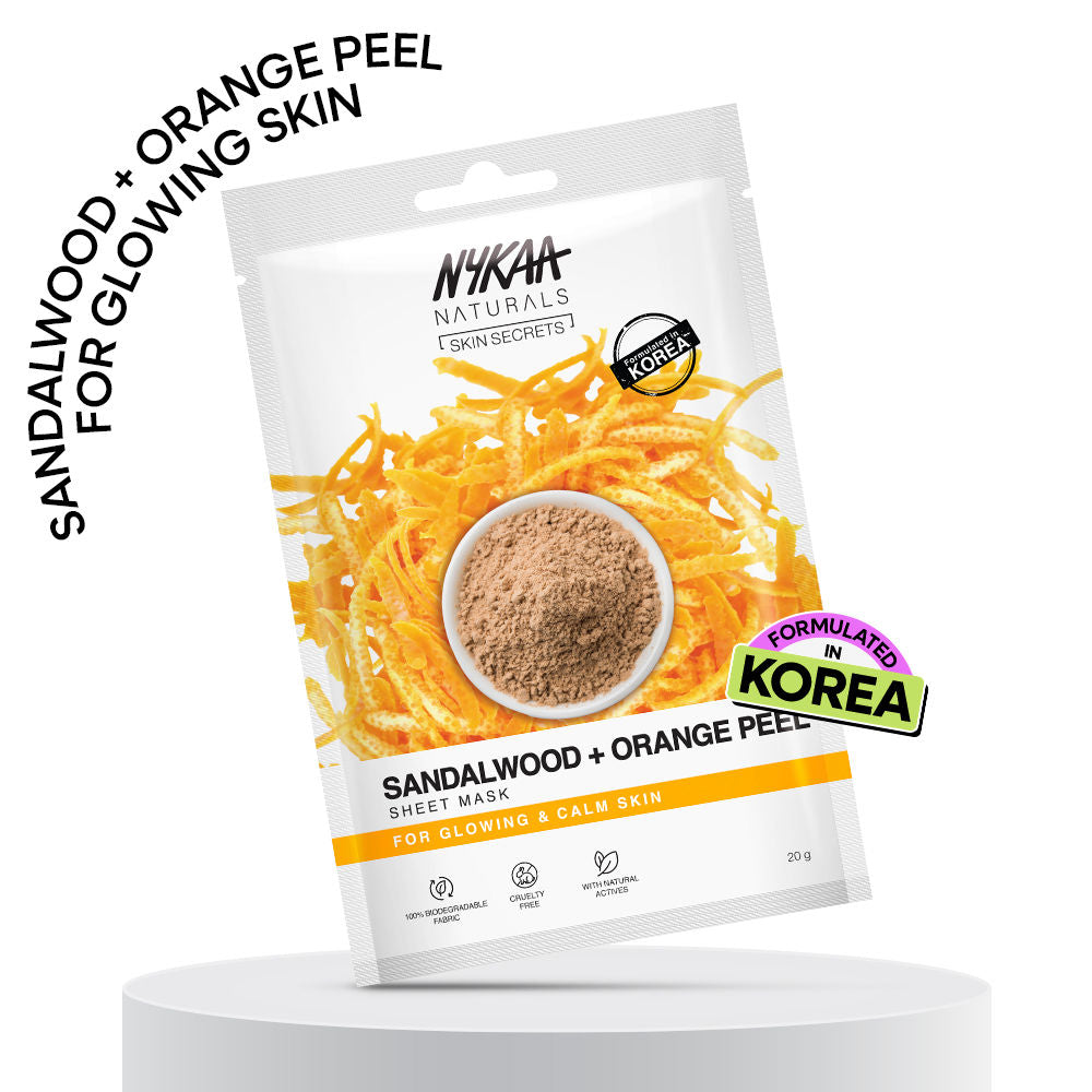 Nykaa Green Tea + Aloe Vera Sheet Mask For Hydrated Skin - Formulated in Korea - For All Skin Types