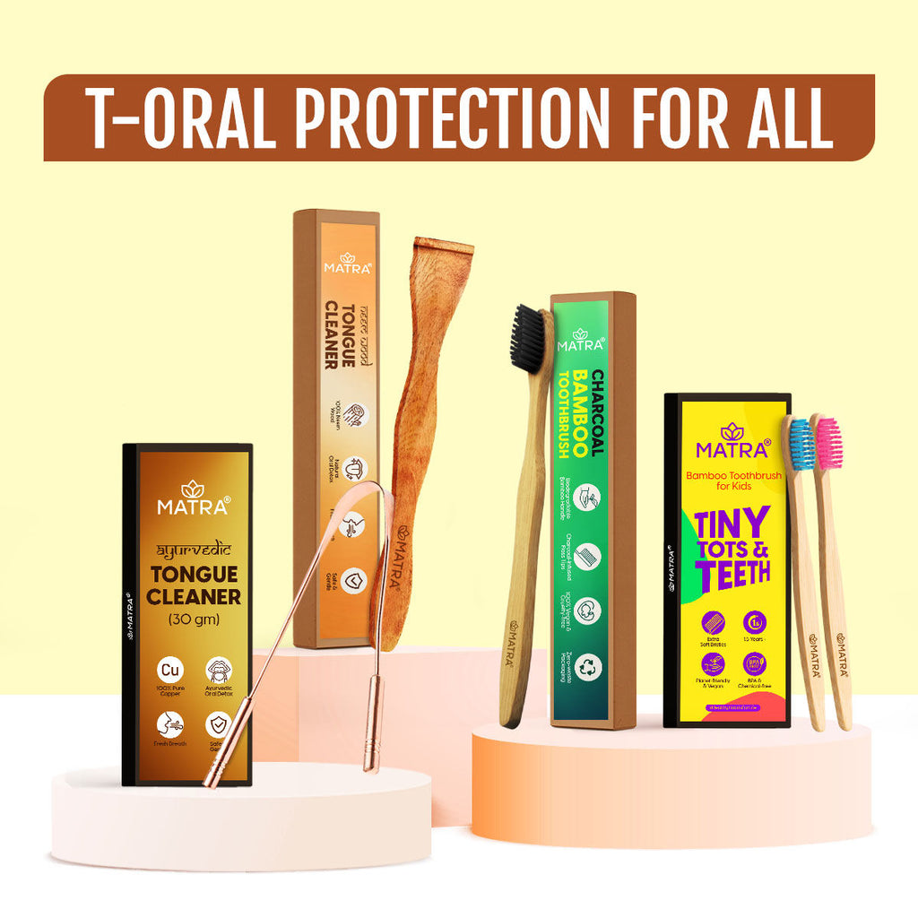 Matra Neem Wood Tongue Cleaner Wooden Scraper For Oral Hygiene & Digestive Health