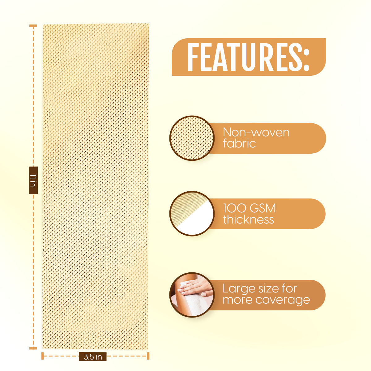 Matra Wax Strips Hair Waxing for Full Body Facial Hair Removal - Free Wooden Stick Knife Applicators