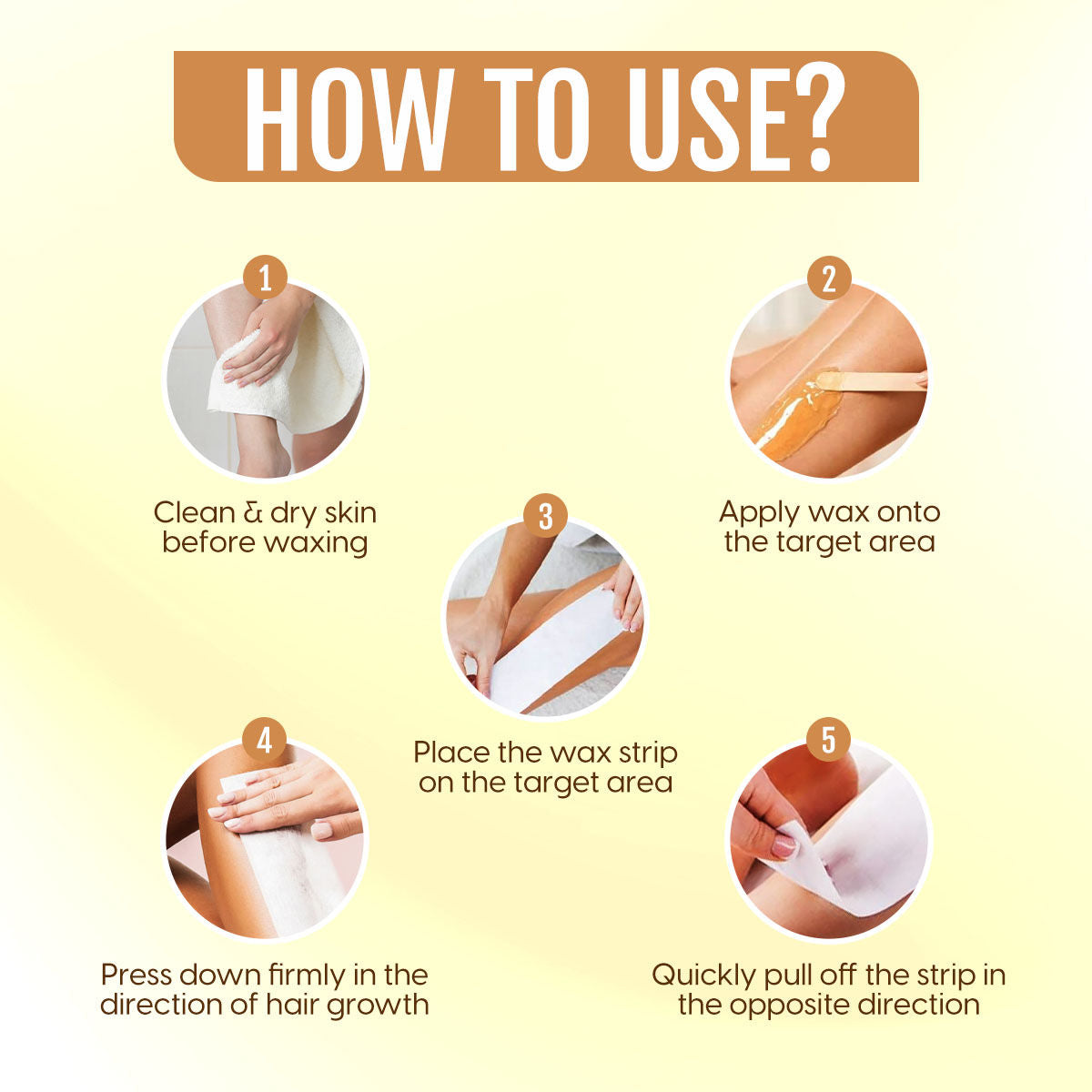 Matra Wax Strips Hair Waxing for Full Body Facial Hair Removal - Free Wooden Stick Knife Applicators
