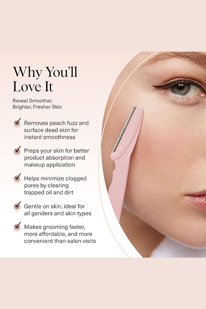 Beautiliss Folding Face & Eyebrow Razor – Painfree Hair Removal Tool for Women (Color May Vary)