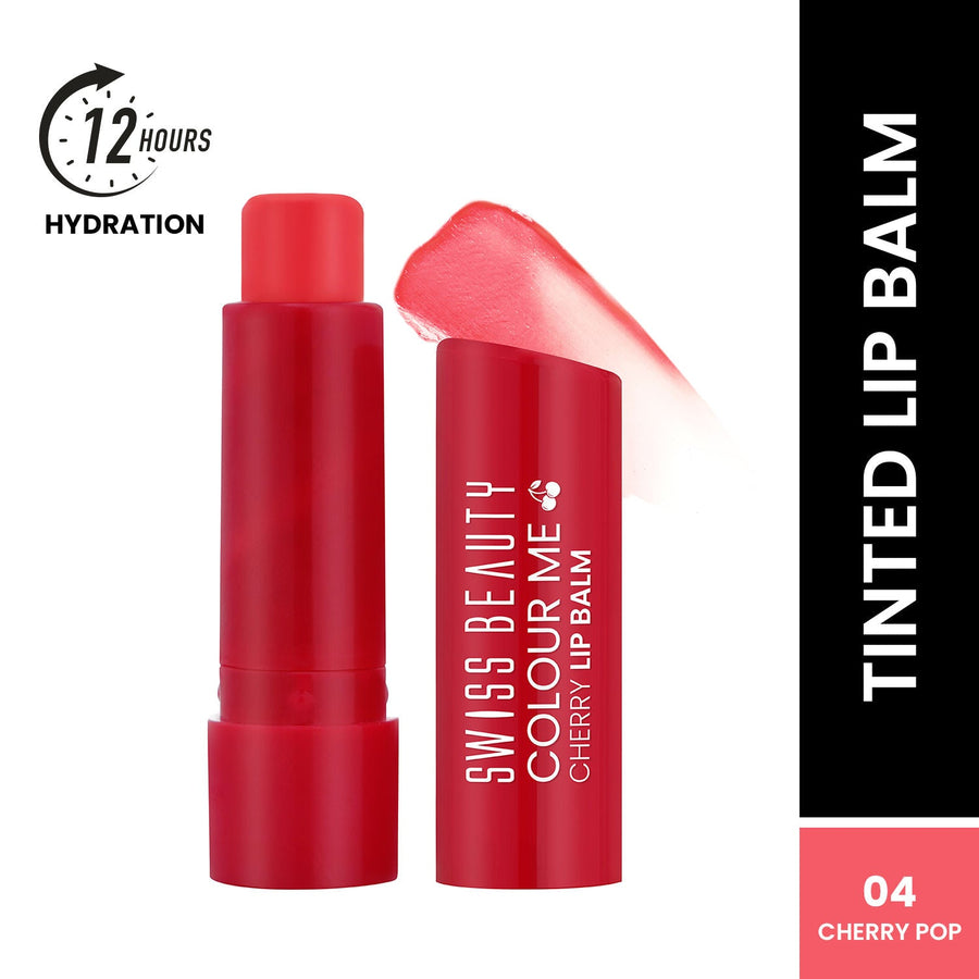 Swiss Beauty Colour Me Tinted Lip Balm For Dry With SPF 15, Shea Butter and Vitamin E