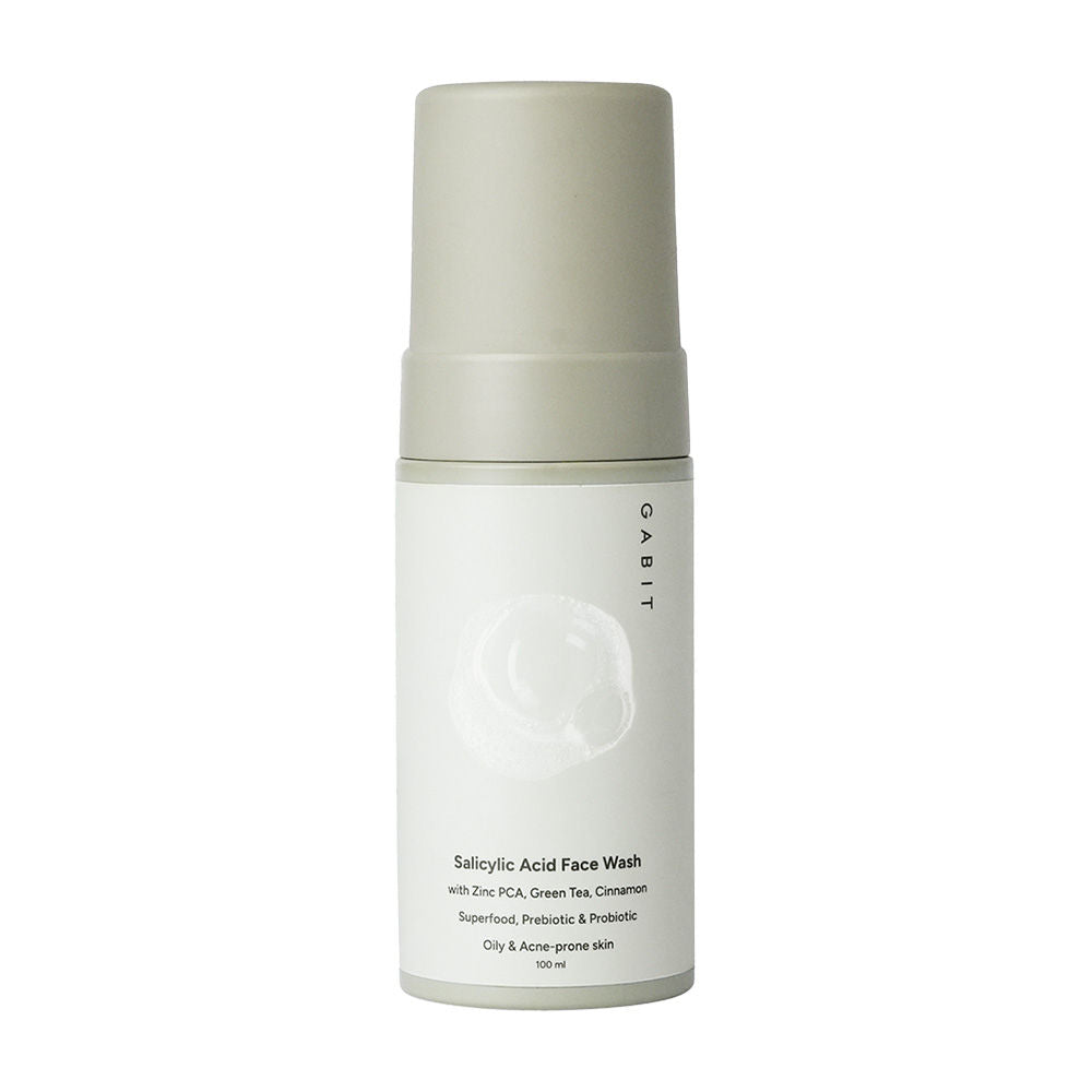 Gabit Salicylic Acid Face Wash With Green Tea & Zinc, For Oily & Acne Prone Skin, Reduces Open Pores