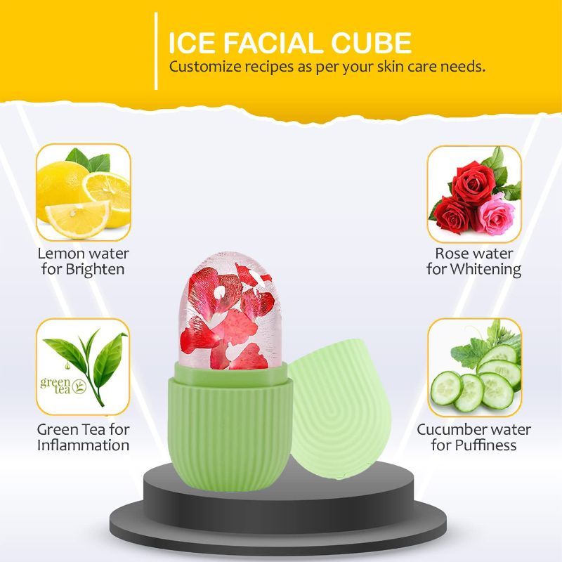 Kazarmaa Ice Roller Massage for Face Toning - Green