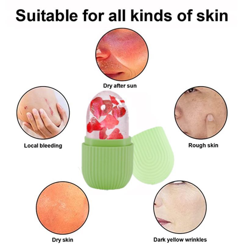 Kazarmaa Ice Roller Massage for Face Toning - Green