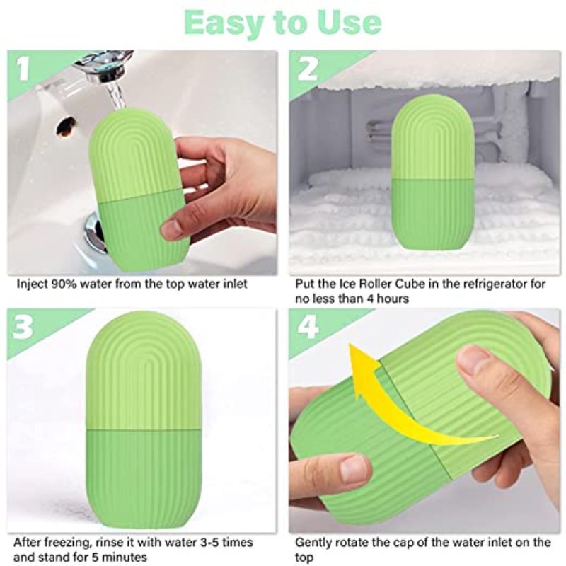 Kazarmaa Ice Roller Massage for Face Toning - Green