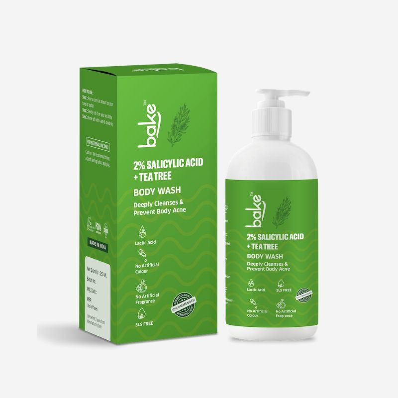 BAKE 2% Salicylic Acid Body Wash For Body Acne & Strawberry Skin