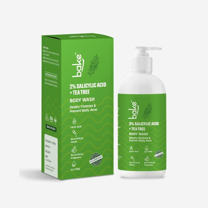 BAKE 2% Salicylic Acid Body Wash For Body Acne & Strawberry Skin