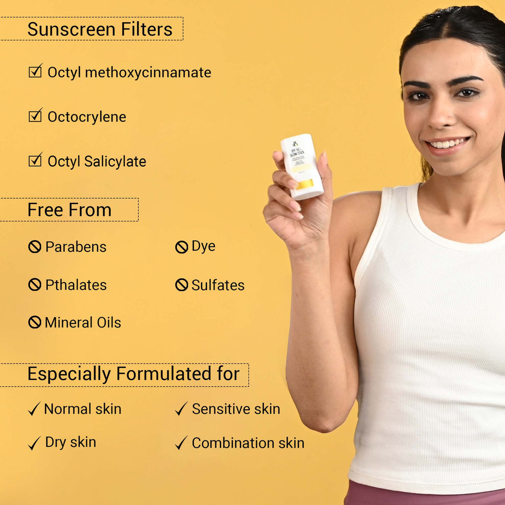 Sotrue SPF 50+ Glow Stick Sunscreen For Invisible, Lightweight & Water Resistant