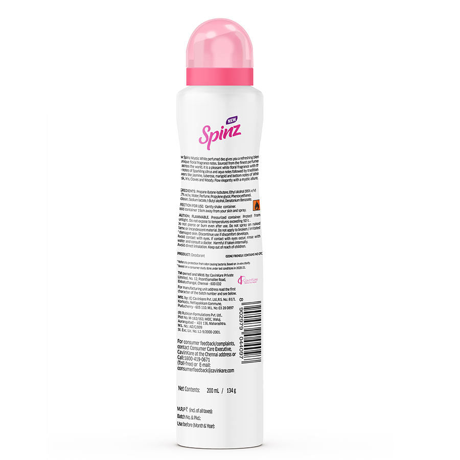 Spinz Mystic White Perfumed Deo