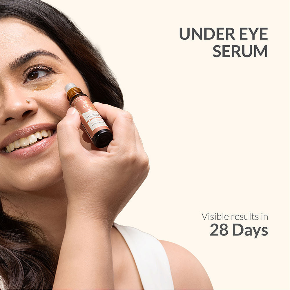 AreoVeda Under Eye Serum, Quinoa Seed Extract & CryoCoffee, Visibly Reduces Dark Circles, Puffiness