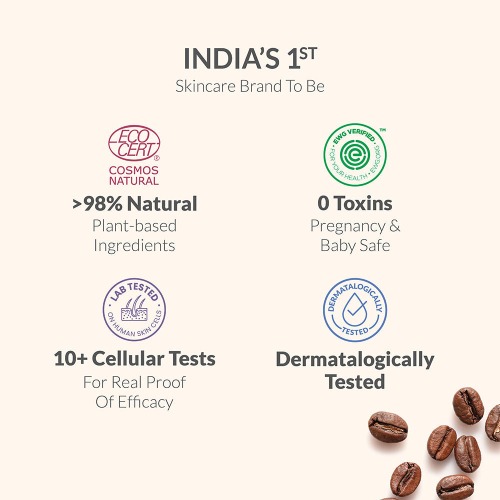 AreoVeda Under Eye Serum, Quinoa Seed Extract & CryoCoffee, Visibly Reduces Dark Circles, Puffiness