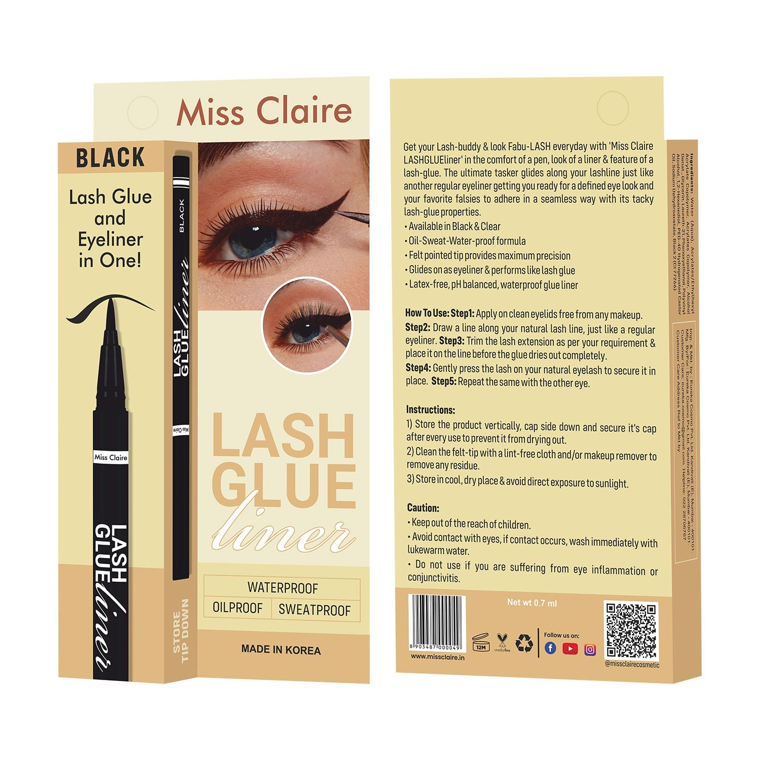 Miss Claire Lashglue Liner
