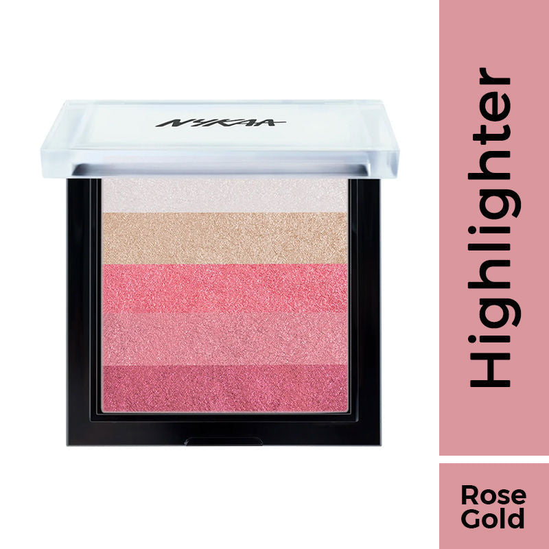 Nykaa Cosmetics Glow Goals! Shimmer Brick Highlighter Palette