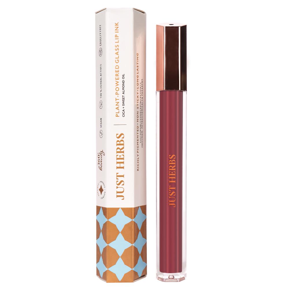 Just Herbs Plant-Powered Glossy Glass Lip Ink Long Stay Liquid Lipstick