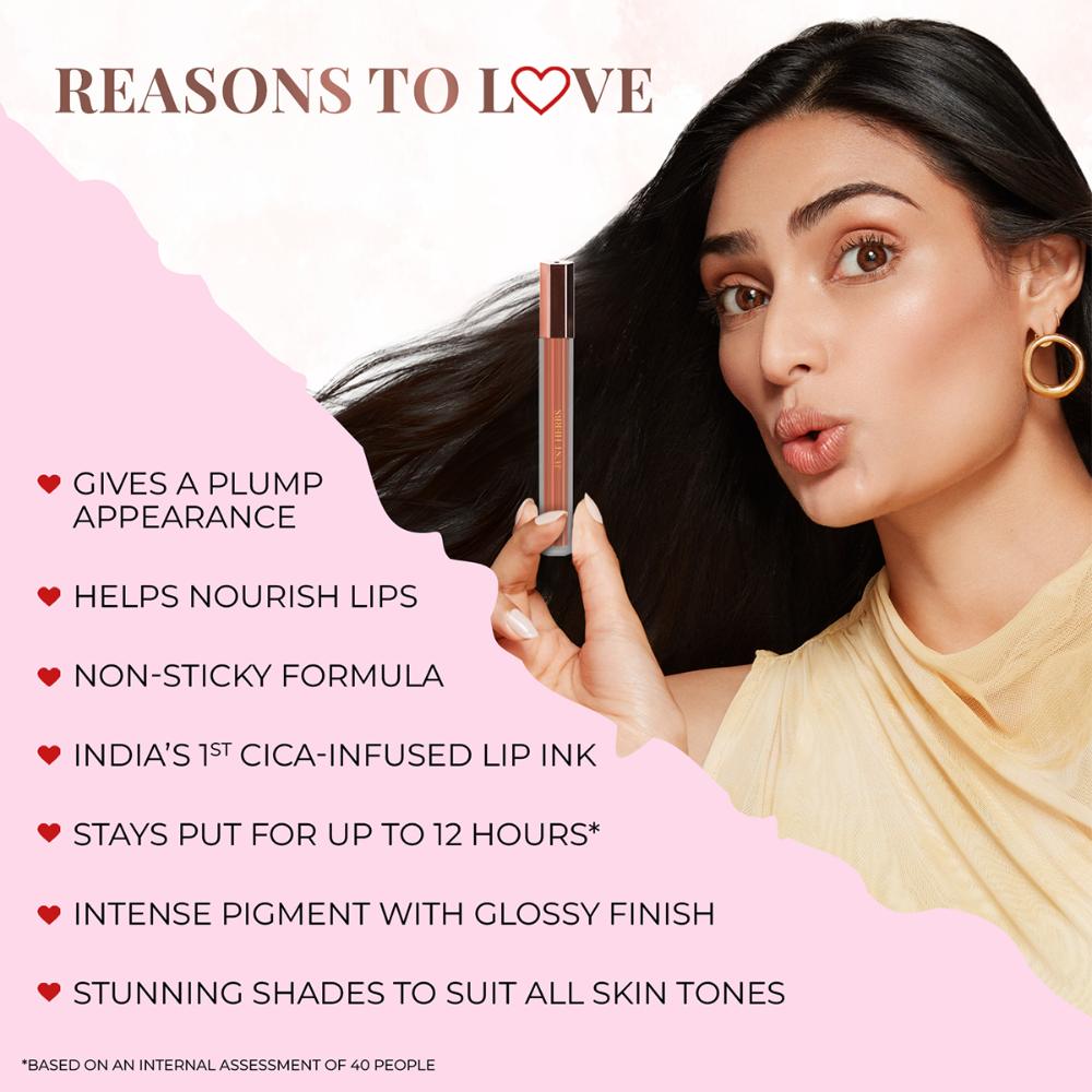 Just Herbs Plant-Powered Glossy Glass Lip Ink Long Stay Liquid Lipstick