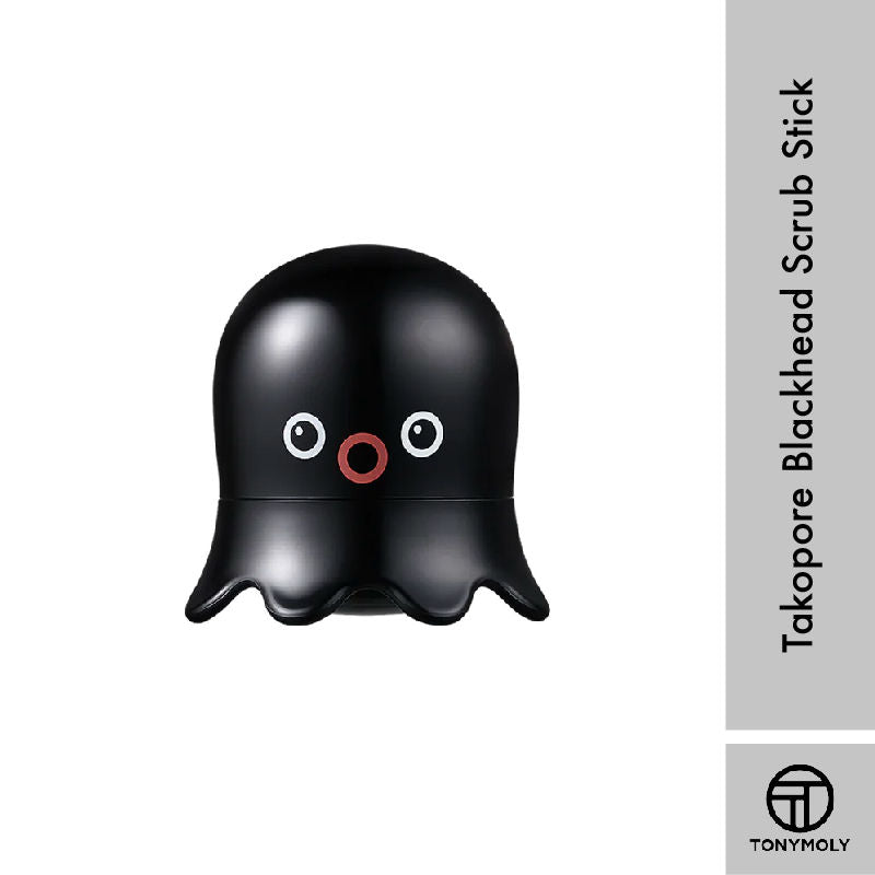 TONYMOLY Korean Takopore Blackhead Scrub Stick-Charcoal & Mud to Minimize Pores & Exfoliate Skin