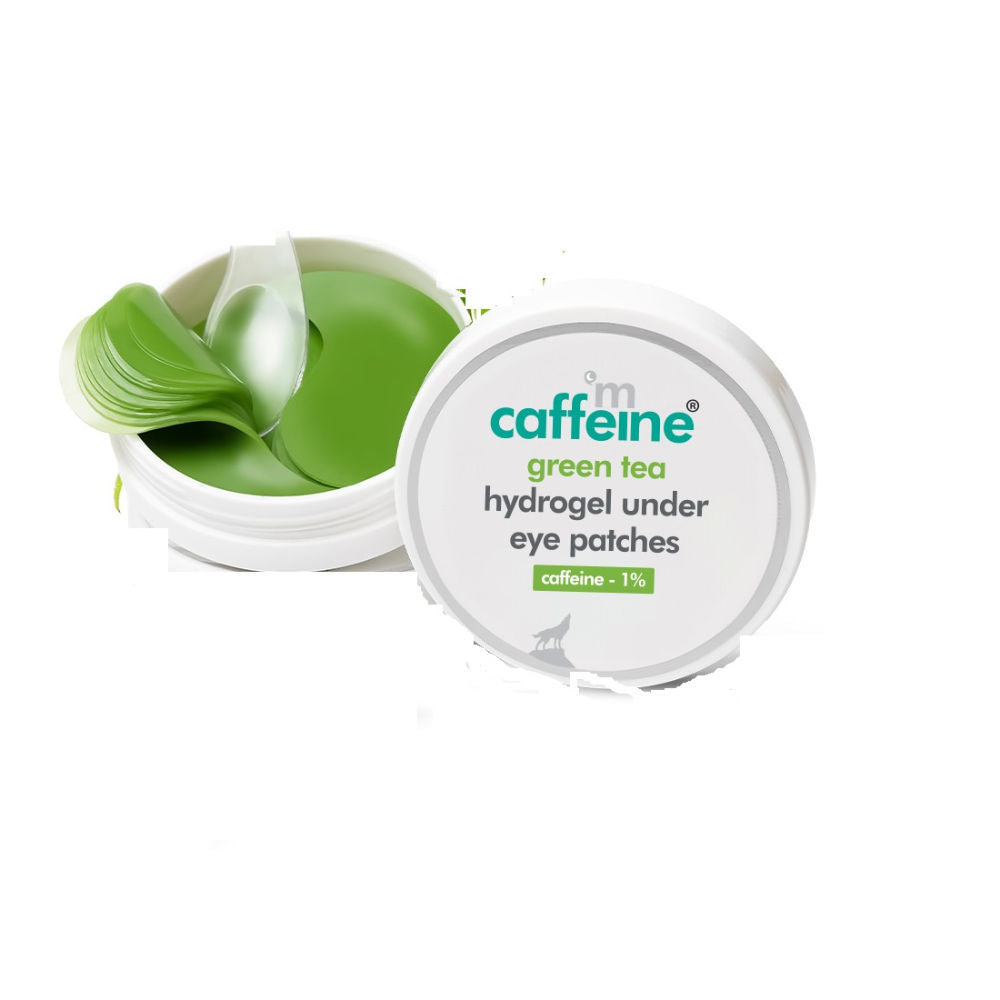 MCaffeine Green Tea Hydrogel Under Eye Patches with 1% Caffeine for Fine Lines & Hydration