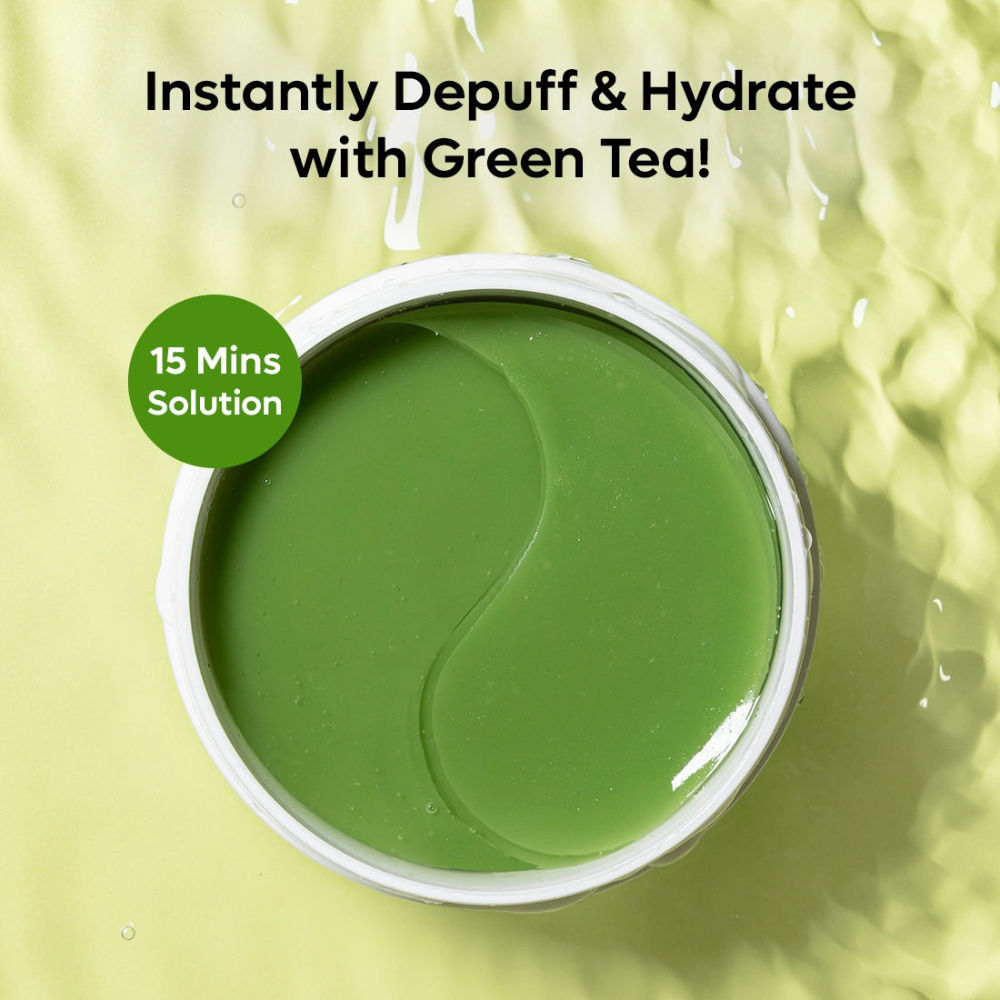 MCaffeine Green Tea Hydrogel Under Eye Patches with 1% Caffeine for Fine Lines & Hydration