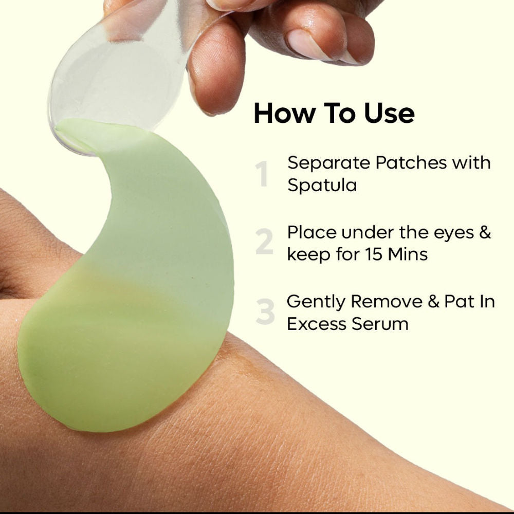 MCaffeine Green Tea Hydrogel Under Eye Patches with 1% Caffeine for Fine Lines & Hydration