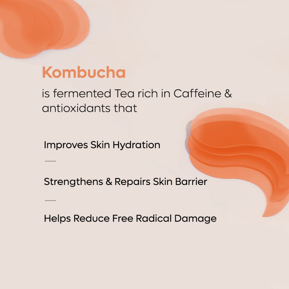 MCaffeine 4% Niacinamide Brightening Hydrogel Under Eye Patches with Kombucha