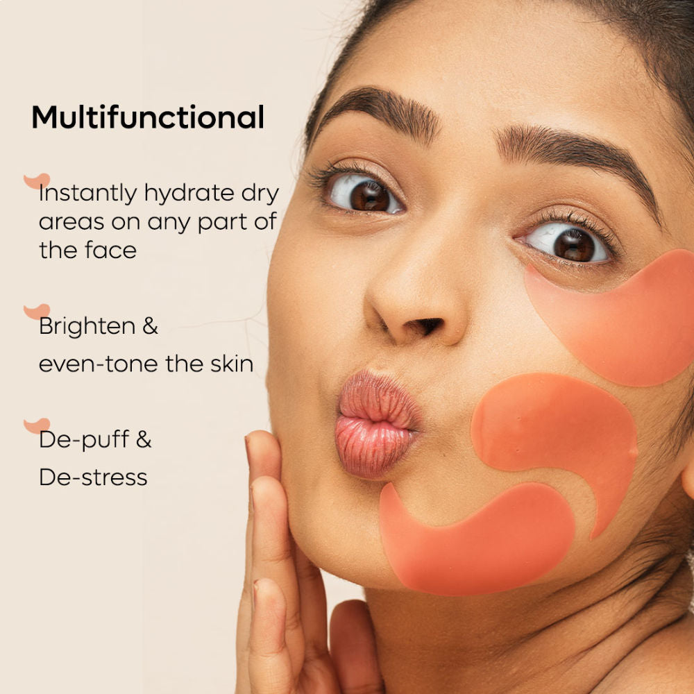 MCaffeine 4% Niacinamide Brightening Hydrogel Under Eye Patches with Kombucha