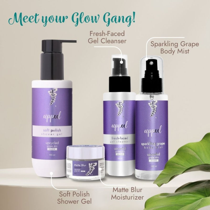 Uppeel Grape Skin Face Wash Brightens Skin and Reduces Pigmentation, For All Skin Types
