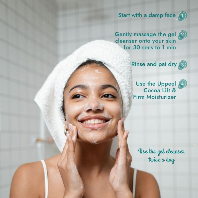 Uppeel Cocoa Shell Soft Touch Face Wash Smooths and Firms Skin for a Fresh After-Feel
