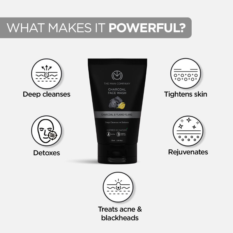 The Man Company Deep Cleansing Anti Acne Charcoal Face Wash