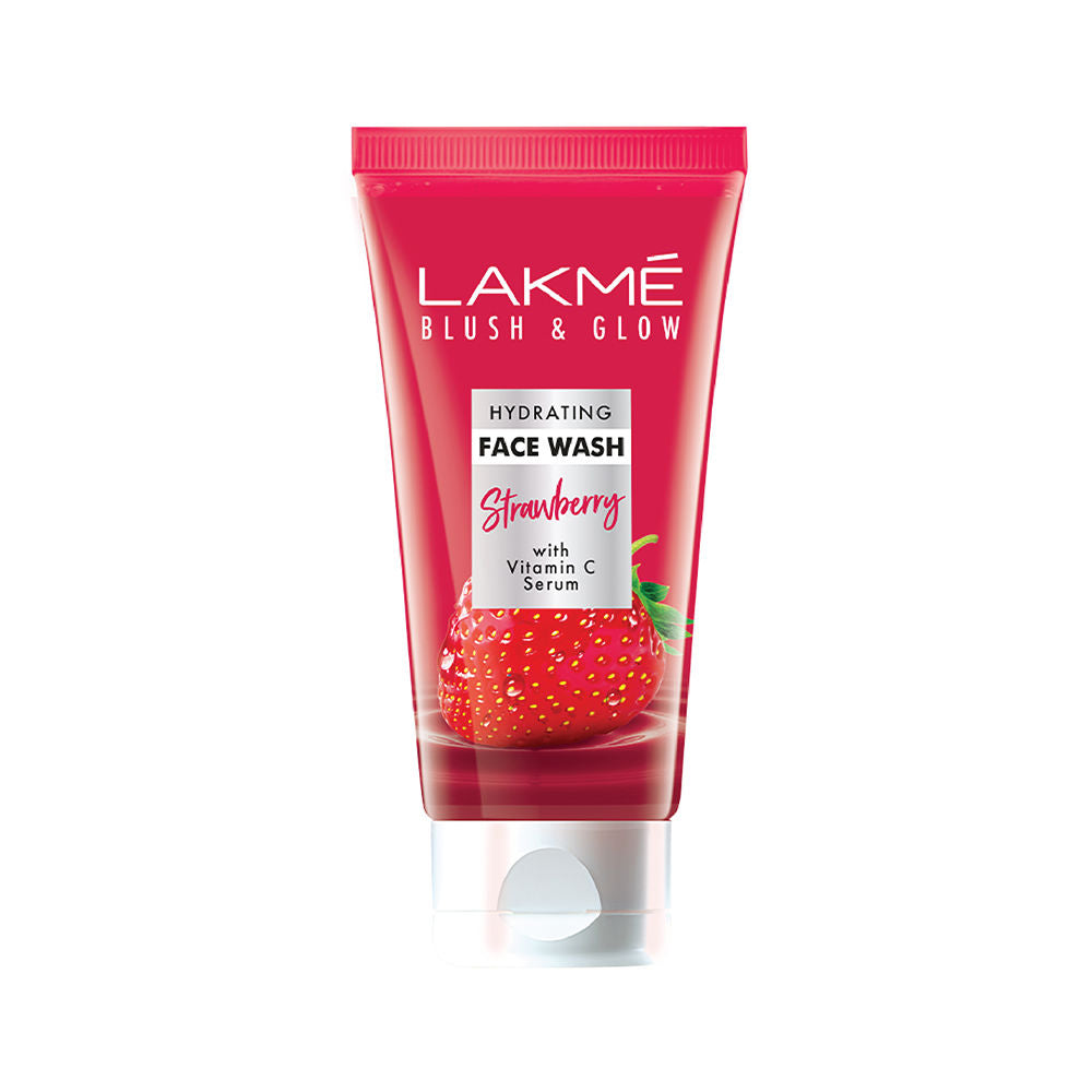 Lakme Blush & Glow Strawberry Gel Face Wash 100% Real Strawberry Extract