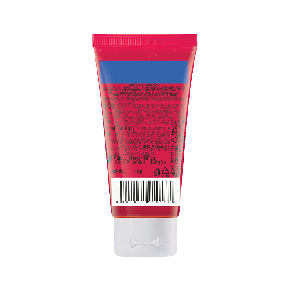Lakme Blush & Glow Strawberry Gel Face Wash 100% Real Strawberry Extract