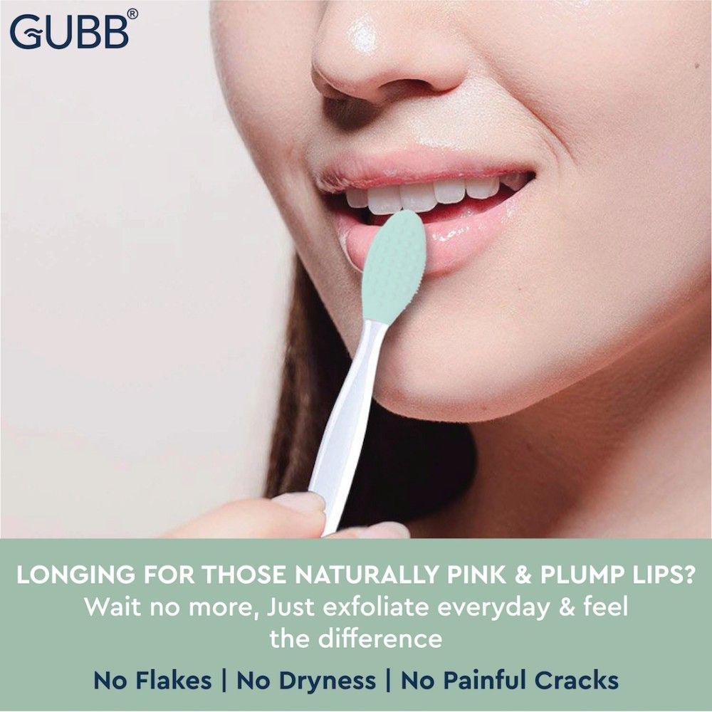 GUBB Lip Scrubber For Plump And Healthy Lips - Dual Sided Benefits, Promises Soft & Shiny Lips