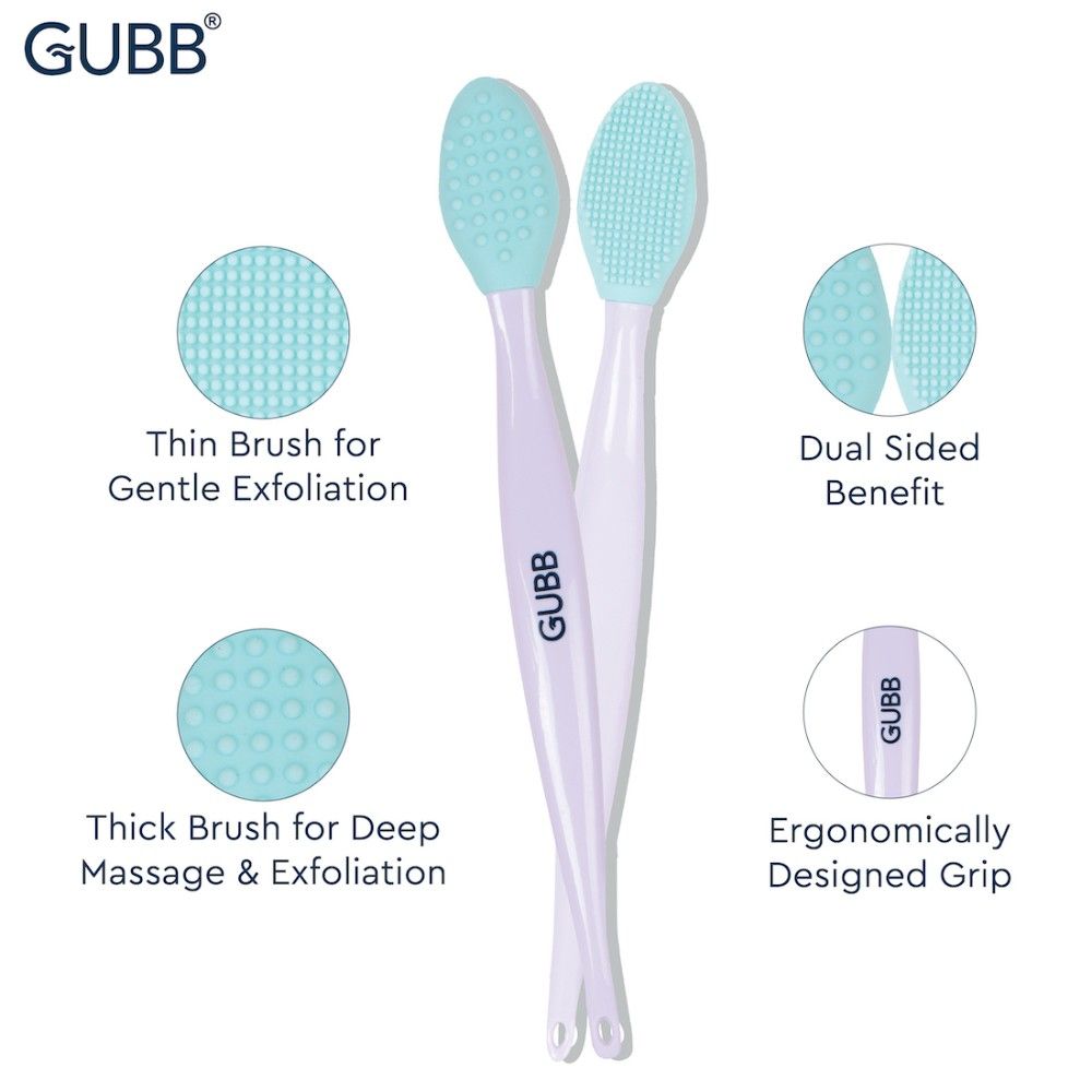 GUBB Lip Scrubber For Plump And Healthy Lips - Dual Sided Benefits, Promises Soft & Shiny Lips