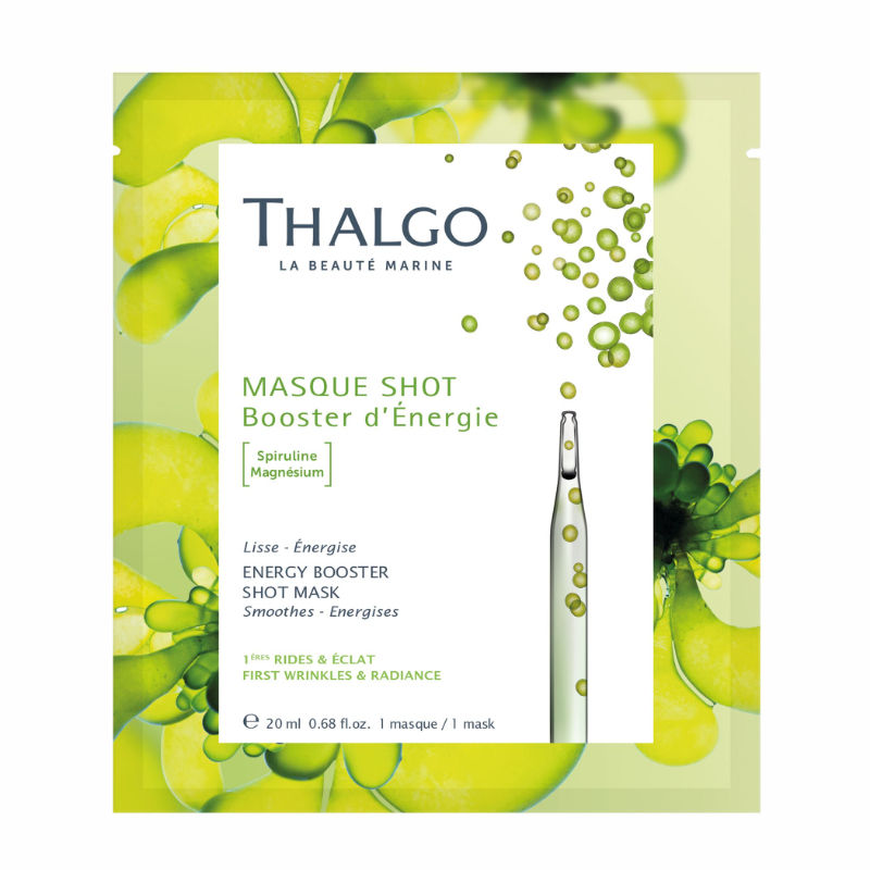Thalgo Energy Booster Shot Mask - Vitamin C Sheet Mask For Instant Glowing, Smooth & Radiant Skin